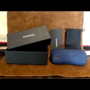 Chanel Glasses Hard Case- Denim-New w/ Box